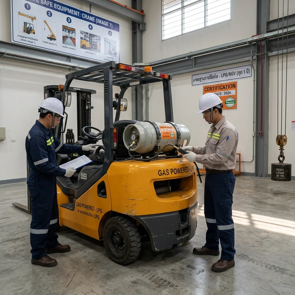 ไขข้อสงสัย: รถโฟล์คลิฟท์ใช้แก๊ส LPG/NGV ต้องตรวจความปลอดภัยบ่อยแค่ไหน